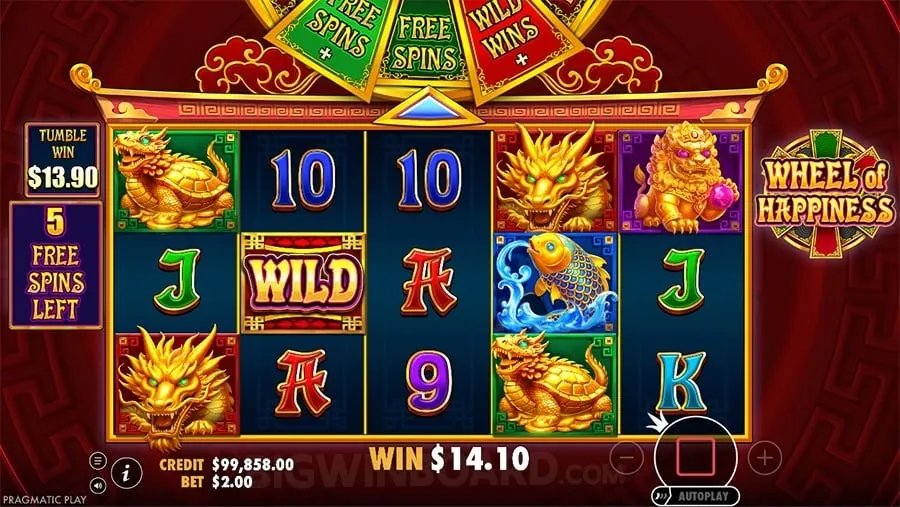 Close-up of a plus777 slot machine screen showing winning symbols and game mechanics details.